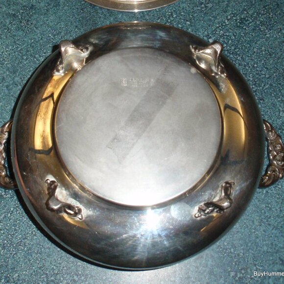 ENGLISH SILVER MFG CORP USA BY LEONARD FOOTED CASSEROLE DISH WITH LID - GIFT! - Picture 5 of 6